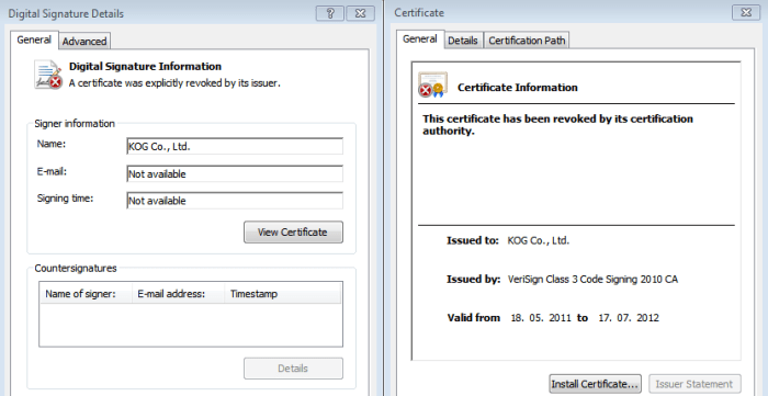 Kaspersky sham certificates pose big problem for windows security