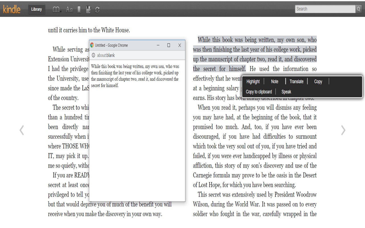 Kindle breaks into browsers
