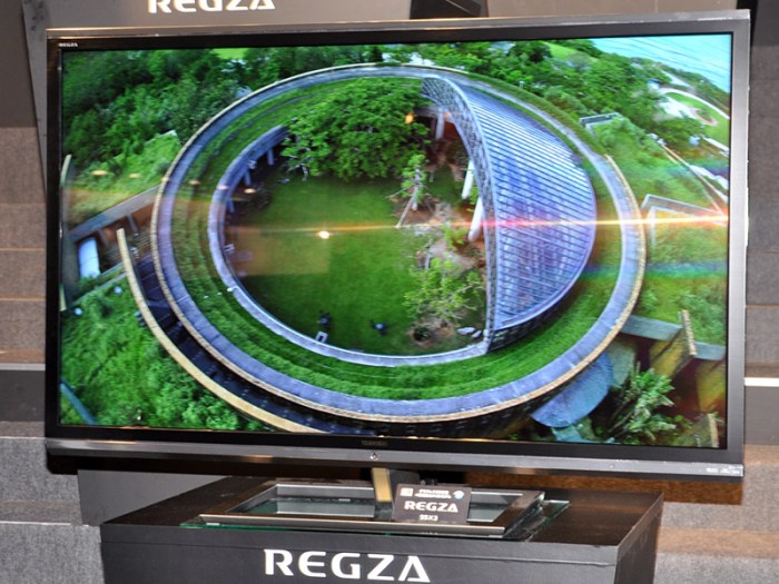 Toshiba 3d tv ditches glasses but demands tight seating