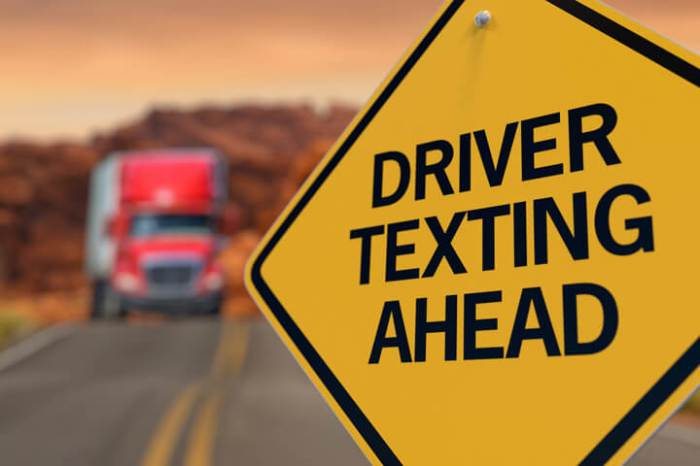 Road warning swarms of texting teens ahead