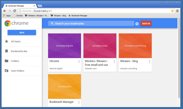 Google gives chrome users bookmarks to go