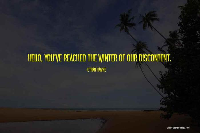 The winter of our disconnect