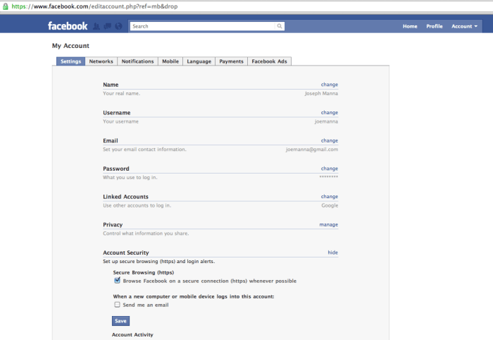 Facebook puts https security guard on full time duty